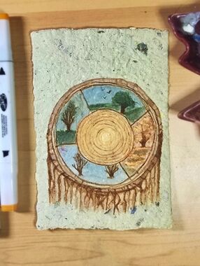 🎨 Trunk: Handmade Watercolour Gouache Painting